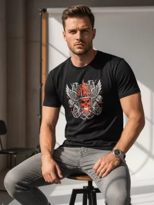 Moška majica s kratkimi rokavi DSTREET NX058R ČRNA
