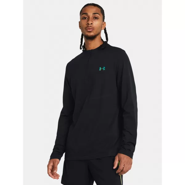  Moška majica s kratkimi rokavi UNDER ARMOUR VANISH ELITE SEAMLESS 1/4 ZP 1382798-001 ČRNA 
