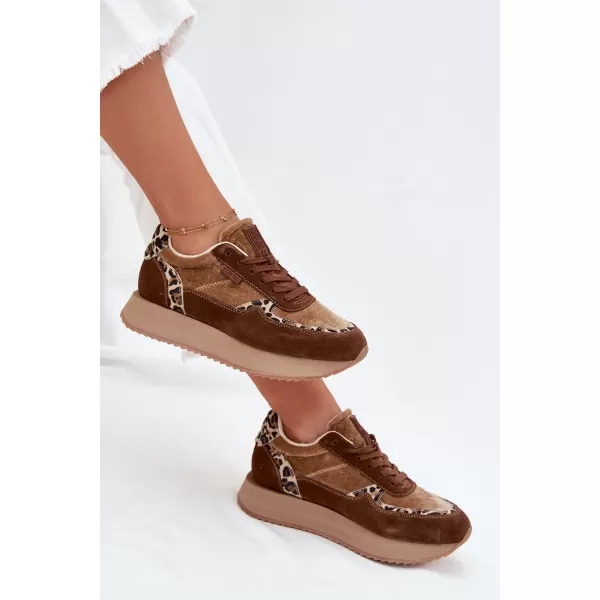  Ženske superge BIG STAR OO274A313 BROWN/BEIGE Big Star Shoes 