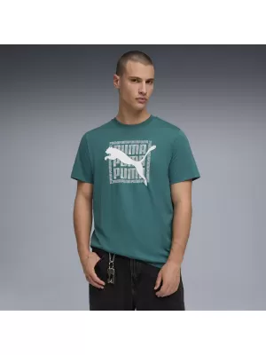 Moška majica s kratkimi rokavi PUMA GRAPHIC TEE 691775_41 SMARAGDNI LED