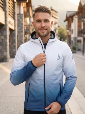 Moška vrhunska softshell jakna ALTISPORT VOJ/ALM126JACK01 MORNARSKO MODRA/BELA