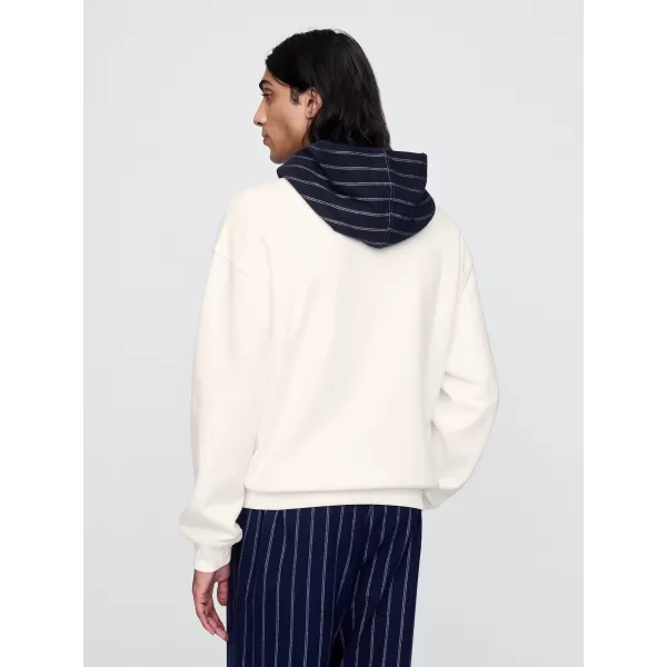 Moški pulover GAP LOGO HOODIE PULLOVER 645967-02 NOVO UMAZANO BELO 