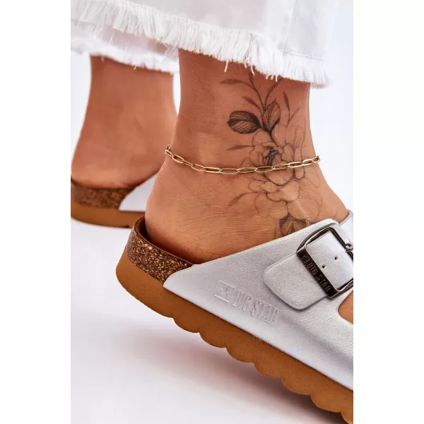  Ženski natikači BIG STAR LL274476 SILVER Big Star Shoes 