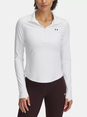 Ženska majica s kratkimi rokavi UNDER ARMOUR MOTION 1/2 ZIP EMEA 6001618-100 BELA