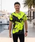Moška vrhunska majica s kratkimi rokavi ALTISPORT VOJ/ALM131TR01 FLUO RUMENA/ČRNA