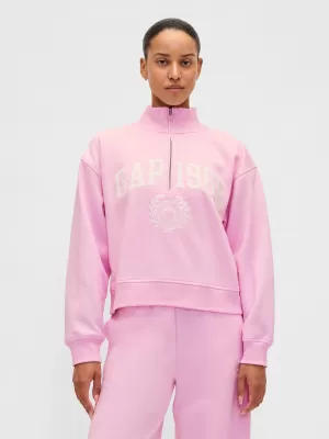 Ženski pulover GAP LOGO HALF ZIP 852841-05 JEGLIČEVO ROZA