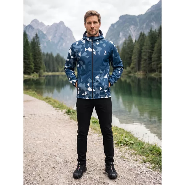  Moška vrhunska softshell jakna ALTISPORT VOJ/ALM108JACK01 MORNARSKO MODRA/BELA 