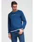 Moški pulover OMBRE OM-SSNZ-0244 TEMNO MODRA