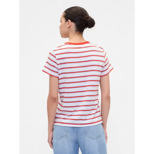  Ženska majica s kratkimi rokavi GAP CLASSIC LOGO TEE 781803-00 AMERICANA 