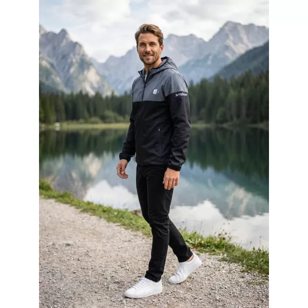  Moška vrhunska softshell jakna ALTISPORT VOJ/ALM051JACK01 SIVKASTO ČRNA 