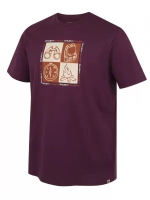Moška majica s kratkimi rokavi HUSKY TEE SQUARE M VIJOLIČNA