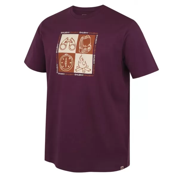  Moška majica s kratkimi rokavi HUSKY TEE SQUARE M VIJOLIČNA 