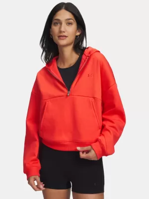Ženski pulover UNDER ARMOUR UA ICON FLEECE HZ HOODIE RDEČA