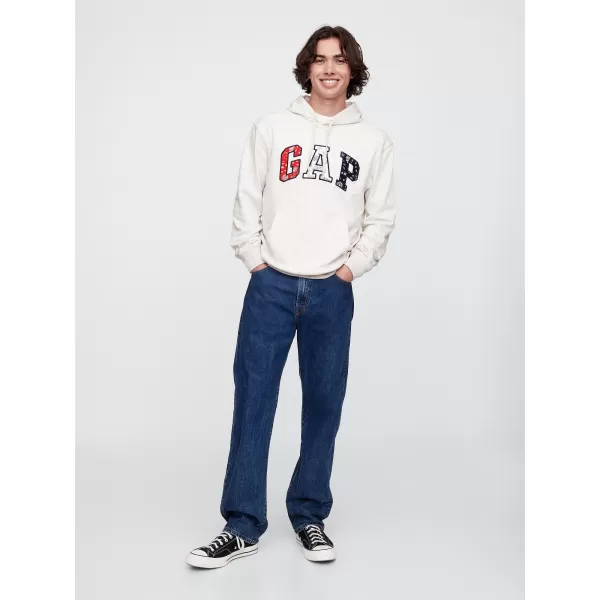  Moški pulover GAP LOGO PULLOVER HOODIE 767818-00 BLEDO SIVO RESJE 