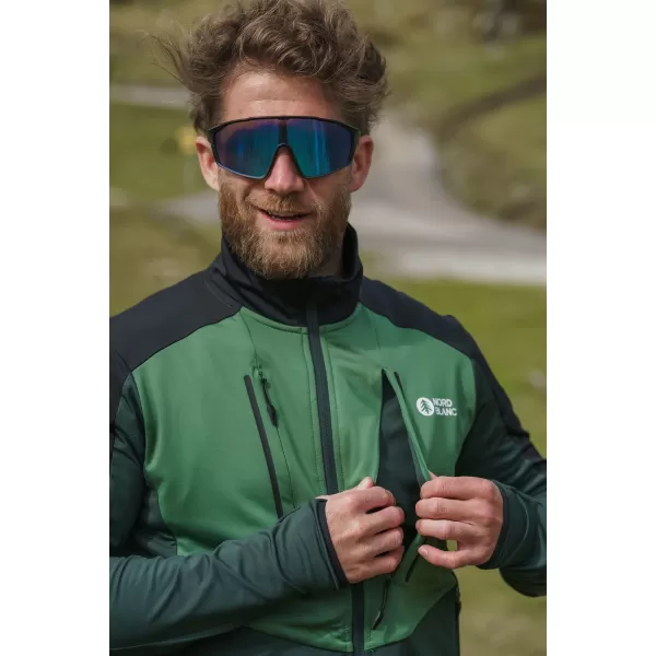  Moški powerfleece pulover NORDBLANC GROAN NBWFM8282 TEMNO ZELENA 