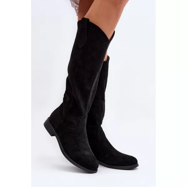  Ženski škornji S.BARSKI HY66-132 ČRNA 