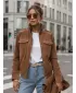 Ženska jakna DSTREET TY5644 RJAVA