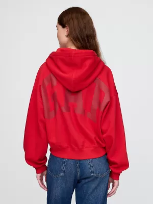 Ženski pulover GAP CROPPED LOGO PULLOVER HOODIE 841725-12 PARADIŽNIKOVA OMAKA