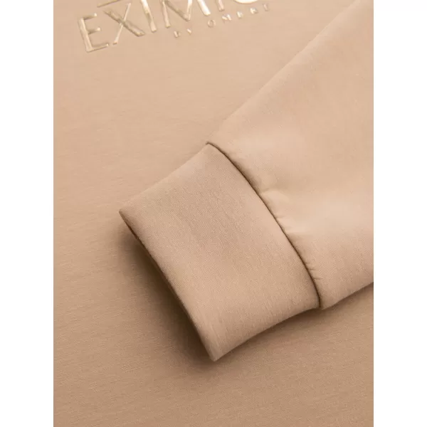  Moški pulover OMBRE OM-SNBC-0199 BEŽ 