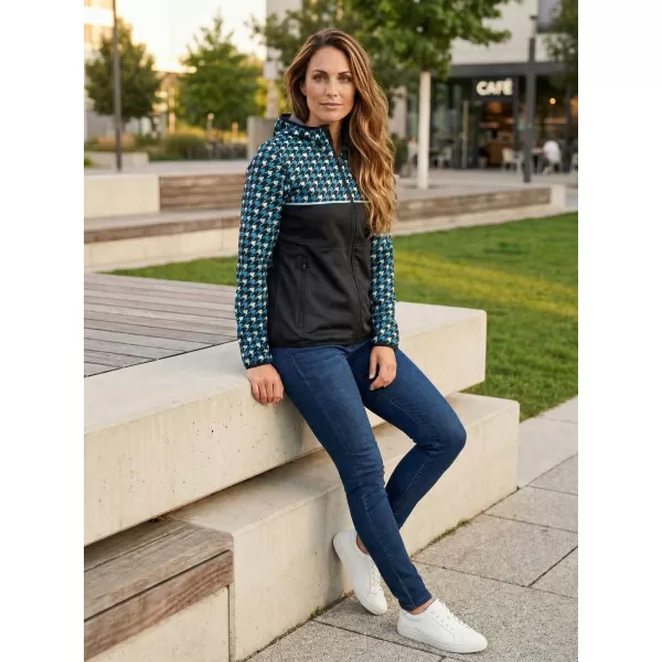  Ženska vrhunska softshell jakna ALTISPORT VOJ/ALW048JACK01 ČRNA IN MODRA 