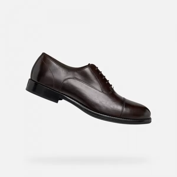  Moški klasični čevlji GEOX BARBERIGO G014409 TEMNO RJAVA 
