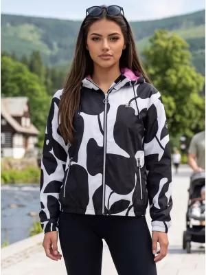 Ženska jakna ALTISPORT HELSIE ČRNO/BELO
