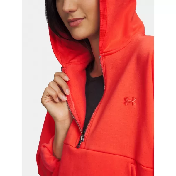  Ženski pulover UNDER ARMOUR UA ICON FLEECE HZ HOODIE RDEČA 