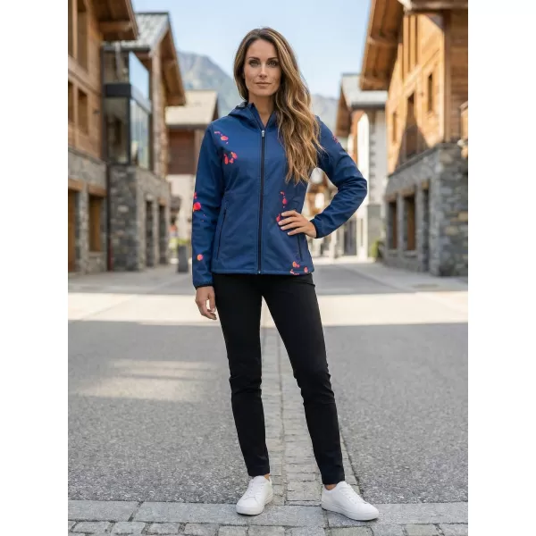  Ženska vrhunska softshell jakna ALTISPORT VOJ/ALW077JACK01 MORNARSKO MODRA/ORANŽNA 