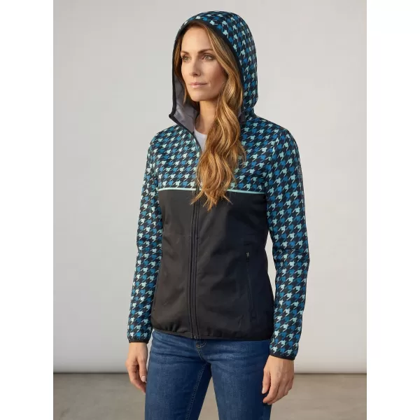 Ženska vrhunska softshell jakna ALTISPORT VOJ/ALW048JACK01 ČRNA IN MODRA 