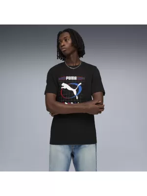 Moška majica s kratkimi rokavi PUMA GRAPHIC TEE 691786_01 ČRNA PUMA