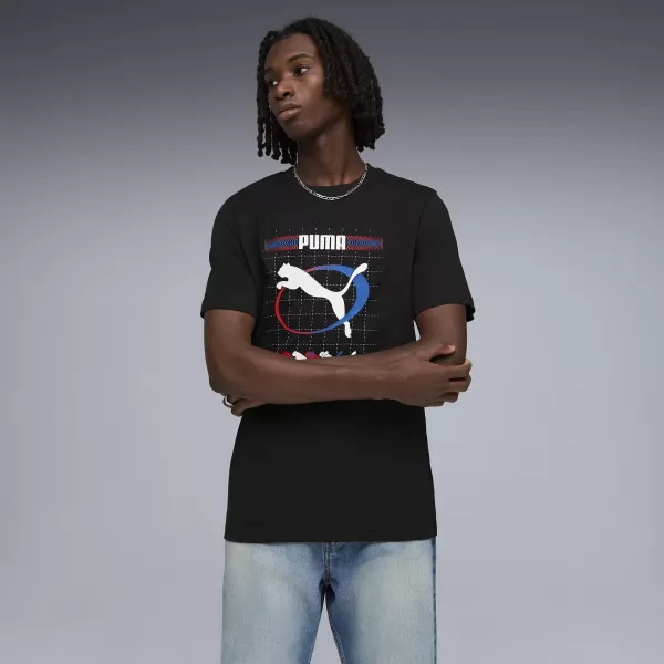  Moška majica s kratkimi rokavi PUMA GRAPHIC TEE 691786_01 ČRNA PUMA 