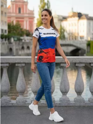 Ženska vrhunska majica s kratkimi rokavi ALTISPORT VOJ/ALW036SI/TR01 SLOVENIJA