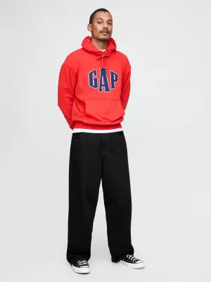 Moški pulover GAP LOGO PULLOVER HOODIE 744728-02 PARADIŽNIKOVA OMAKA