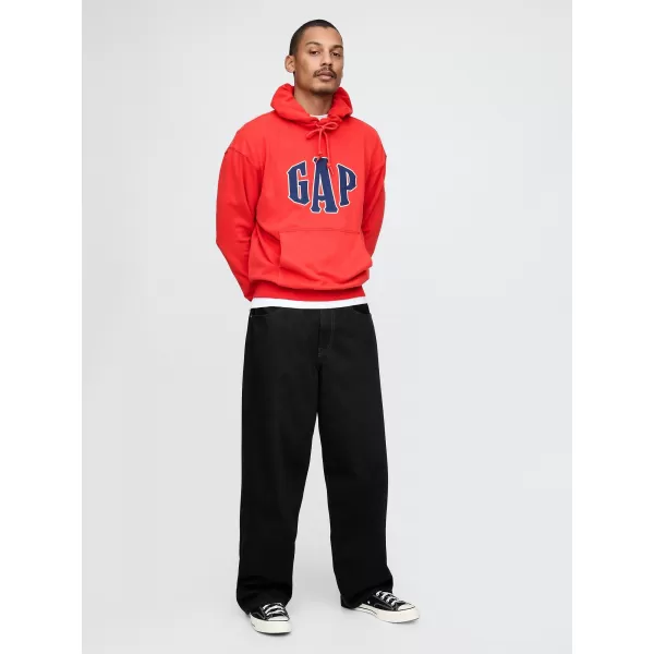  Moški pulover GAP LOGO PULLOVER HOODIE 744728-02 PARADIŽNIKOVA OMAKA 