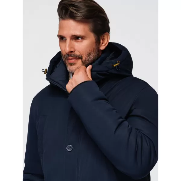  Moška parka OMBRE OM-JAPJ-0287 MORNARSKO MODRA 