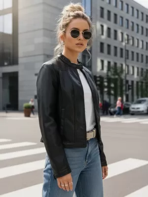 Ženska jakna DSTREET TY5568 ČRNA