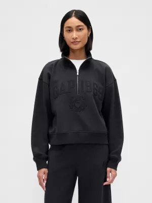 Ženski pulover GAP LOGO HALF ZIP 852841-01 NOČ BREZ MESECA