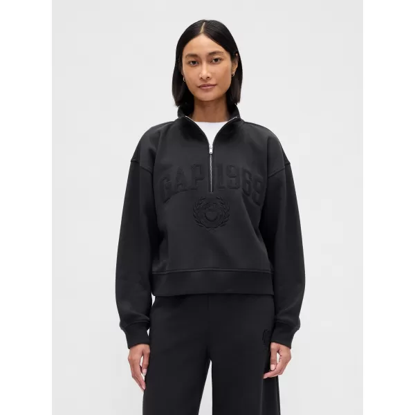  Ženski pulover GAP LOGO HALF ZIP 852841-01 NOČ BREZ MESECA 
