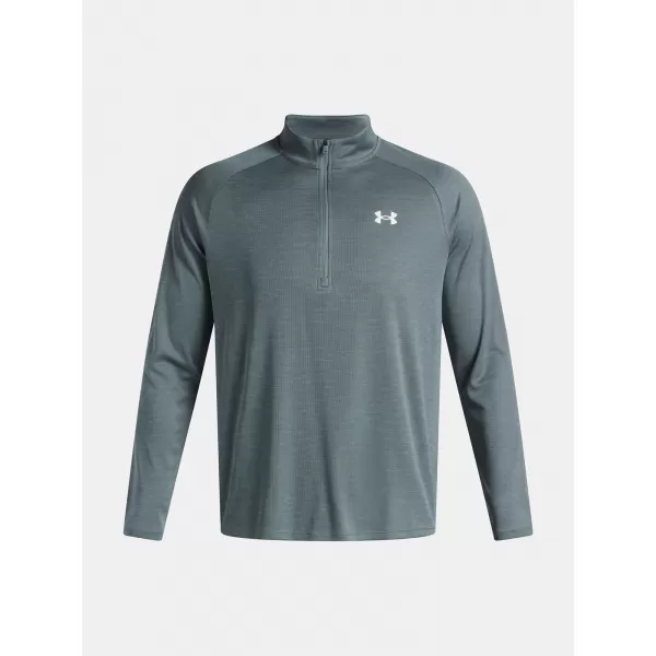  Moška majica s kratkimi rokavi UNDER ARMOUR UA TECH TEXTURED 1/2 ZIP 1382797-587 MODRA 