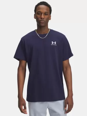 Moška majica s kratkimi rokavi UNDER ARMOUR UA M LOGO EMB HEAVYWEIGHT SS 1373997-411 MODRA