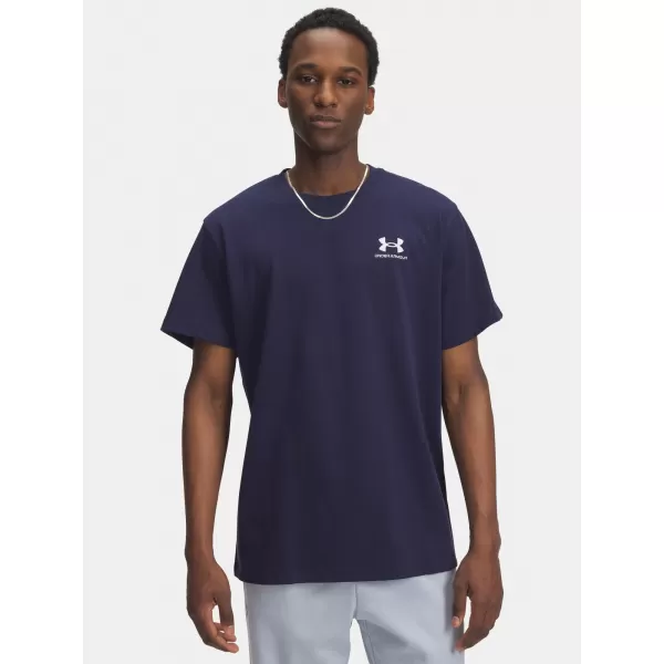  Moška majica s kratkimi rokavi UNDER ARMOUR UA M LOGO EMB HEAVYWEIGHT SS 1373997-411 MODRA 