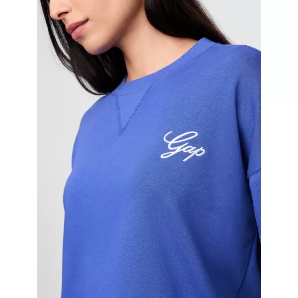  Ženski pulover GAP LOGO HORSESHOE SWEATSHIRT 767368-02 BLEŠČEČE MODRA 