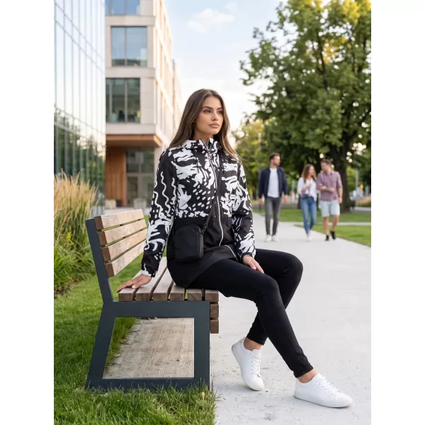  Ženska jakna KIXMI ZIANA ČRNO/BELO 