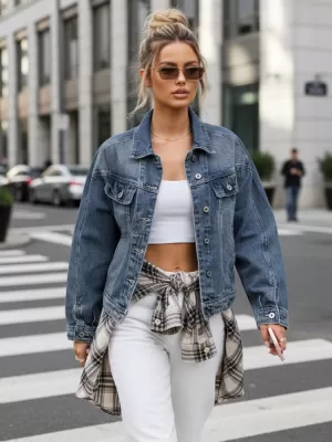 Ženska jakna DSTREET TY5632 MODRA