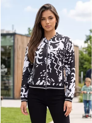 Ženska jakna ALTISPORT HADARIT ČRNO/BELO