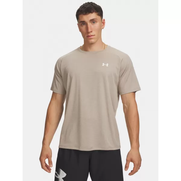  Moška majica s kratkimi rokavi UNDER ARMOUR UA TECH TEXTURED SS 1382796-203 RJAVA 