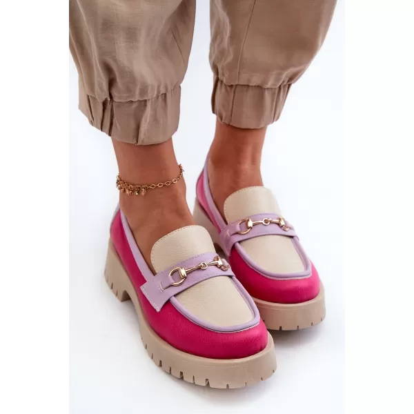  Ženski mokasini ZAZOO 3475 BEŽ/FUSCHIA/LILA 