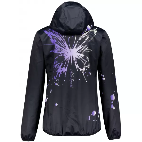  Ženska vrhunska softshell jakna ALTISPORT VOJ/ALW077JACK01 ČRNA/VIJOLIČNA 
