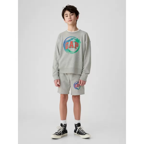  Otroški pulover GAP LOGO SWEATSHIRT 406762-00 SVETLO HEATHER SIVA 