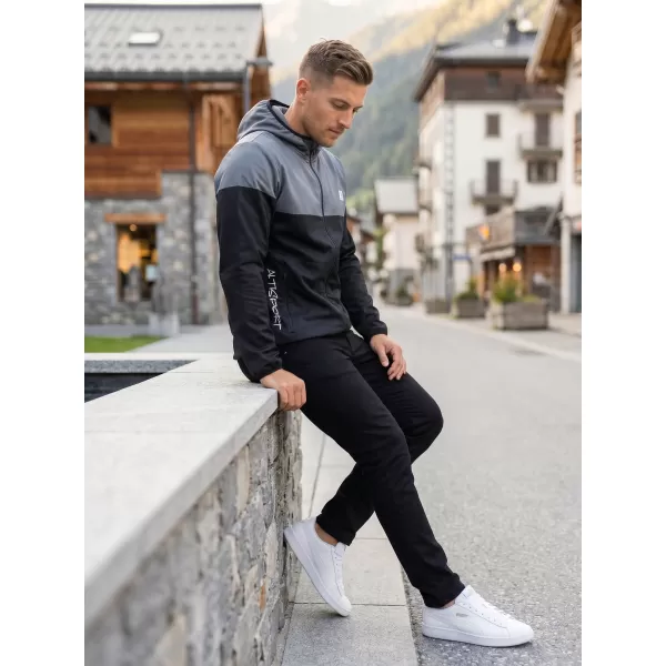  Moška vrhunska softshell jakna ALTISPORT VOJ/ALM051JACK01 SIVKASTO ČRNA 